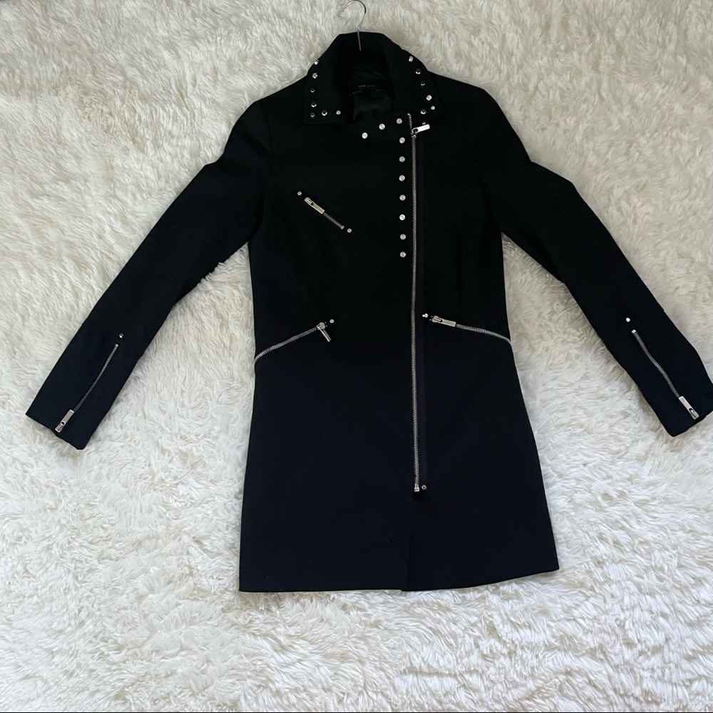 XS zara black long coat